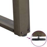 vidaXL Noge za blagovaonski stol U-oblik 2 kom Prirodni čelik 60 x (72-73) cm Čelik | shoptok.hr