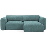 Makamii Plava sklopiva/s prostorom za odlaganje kutna garnitura od šenila (s desnim kutom/s ležaljkom) Mele – | shoptok.hr