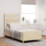 vidaXL Krevet od krem tkanine 90x190 cm | shoptok.hr