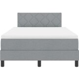  Postelja z vzmetnico z vzmetnico Svetlo siva 120 x 190 cm blago, (5000126012) | Shoptok.si
