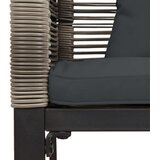  Vanjska klupa Siva i tamno siva 117 x 54 x 74.5 cm poliratan | shoptok.hr