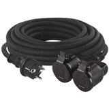  Zunanji podaljšek 10 m / 2 vtičnici / črni / guma / 250 V / 1,5 mm2 Cene
