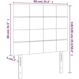  Posteljno vzglavje temno sivo 90x5x118/128 cm žamet, (20793699) | Shoptok.si