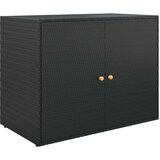  Vrtni ormarić za pohranu crni 100 x 55 5 x 80 cm od poliratana | shoptok.hr