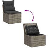 vidaXL 10-dijelni set vrtnih sofa od poliratana s jastucima sivi | shoptok.hr