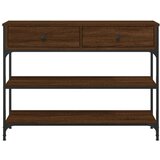  Konzolni stol smeđa boja hrasta 100x25x75 cm konstruirano drvo | shoptok.hr