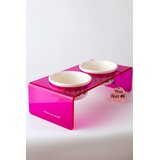 Paws & Whiskers Set činija za hranu za kućne ljubimce, 3 komada, Roze Cene