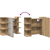 Kupaonski ormarić s ogledalom Artisan hrast izrađeno drvo | shoptok.hr
