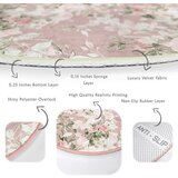 Mila Home Svijetlo ružičasti periv/pogodan za robotski usisavač okrugli tepih ø 120 cm Comfort – | shoptok.hr
