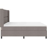 vidaXL Box Spring Postelja z Matracami in LED Taupe 200x200 cm Tkanina, (22050528) | Shoptok.si