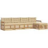  Set vanjskih sofa 5 kom. Bijela i bež Poliester | shoptok.hr