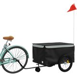 Prikolica za bicikl crno-siva 45 kg željezna | shoptok.hr