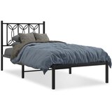 vidaXL Metalni okvir za krevet s uzglavljem crni 90x190 cm | shoptok.hr