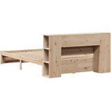  Krevet s regalom za knjige bez madraca 140x190 cm od borovine | shoptok.hr