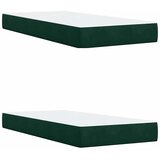  Krevet s oprugama i madracem tamnozeleni 200x200 cm baršunasti | shoptok.hr