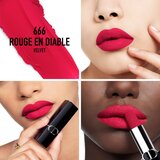 Dior Rouge dolgoobstojna šminka polnilna odtenek 666 Rouge en Diable Velvet 3,5 g | Shoptok.si