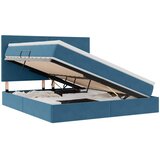  LED krevet za pohranu s madracem Tamno plava 160 x 200 cm | shoptok.hr