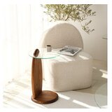 Hanah home surf - chesnut, transparent chesnuttransparent side table | ePonuda.com