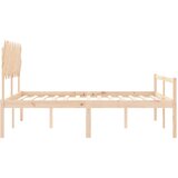  Krevet za starije s uzglavljem 160x200 cm od masivnog drva | shoptok.hr
