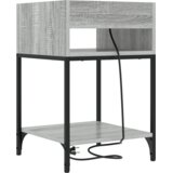 vidaXL Nočne omarice 2 pcs Siva sonoma 40 x 40 x 61 cm Konstruiran les | Shoptok.si