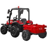 Veliki AKU traktor 4x4 s prikolicom crveni | shoptok.hr