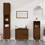 The Living Store Kopalniška omarica rjavi hrast 65x33x60 cm inženirski les - Kopalniška Omarica, (21436796) Cene