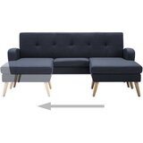  Kutna garnitura s presvlakom od tkanine 186 x 136 x 79 cm tamnosiva | shoptok.hr