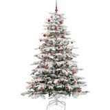 vidaXL Umetno Zložljivo Božično Drevo Bela 210 cm PE in PVC | Shoptok.si