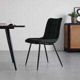 Bessagi Home stol suri, črna, žamet | Shoptok.si