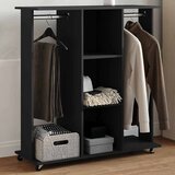  Ormar s kotačima crni 102 x 38 x 110 cm od konstruiranog drva | shoptok.hr