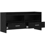vidaXL TV omarica 100 x 33 x 47 cm Črni hrast Inženirski les, (5000247625) | Shoptok.si