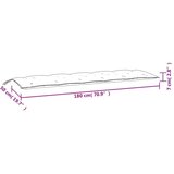 vidaXL Blazina za vrtno klop krem 180x50x7 cm oxford tkanina | Shoptok.si