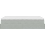 vidaXL Otomanski posteljni okvir z vzmetnico siv 120x190 cm žamet | Shoptok.si