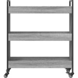  Kuhinjska kolica siva boja hrasta 70x30x82 cm konstruirano drvo | Eponuda.com