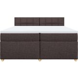 vidaXL Box spring postelja z vzmetnico temno rjav 200x200 cm blago, (21305699) | Shoptok.si
