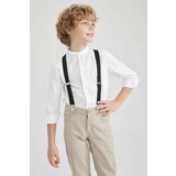 Defacto Boys Children's Day Regular Fit Standing Collar Oxford Long Sleeve Shirt Cene