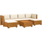 Set vanjskih sofa s jastukom 7 Komad Smeđa Čvrsto drvo akacije | shoptok.hr