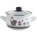 Interos emajlirana šerpa sa poklopcem 18 cm koke - 3629