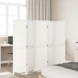 vidaXL Sobna pregrada s 5 panela bijela od masivnog drva paulovnije | shoptok.hr