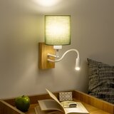  Brilagi - LED zidna lampa NUBILA WOOD 1xE27/25W/230V + LED/3W hrast/zelena | Eponuda.com