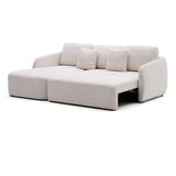 Kave Home Krem sklopiva kutna garnitura od šenila (s lijevim kutom/s ležaljkom) Laira – | shoptok.hr