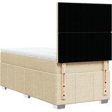  Krevet s oprugama i madracem krem 100 x 200 cm od tkanine | shoptok.hr