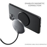 Satechi ST-ELMSK Magnetic Sticker iPhone 11/12 bežični punjač, držač, crni | shoptok.hr