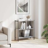 vidaXL Knjižna omara siva sonoma 72x28x77,5 cm inženirski les | Shoptok.si