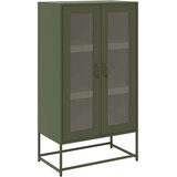 vidaXL Highboard Olive Green 68x39x123 cm Jeklo | Shoptok.si