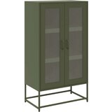 vidaXL Visoka ploča maslinasto zelena 68x39x123 cm čelik | shoptok.hr