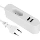 Električni podaljšek 1,4m z 2x USB polnilnima priključkoma, (20443483)
