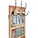 Zidna vješalica za kapute sa 6 kuka LIVE LIFE 120 x 40 cm | shoptok.hr