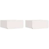  Noćni ormarić 2 pcs Bijelo 39 x 34 x 16,5 cm Masivna borovina | Eponuda.com