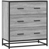 Maison Chic Komoda - Predalnik siva sonoma 68x35x76 cm inženirski les in kovina, (21719656) Cene
